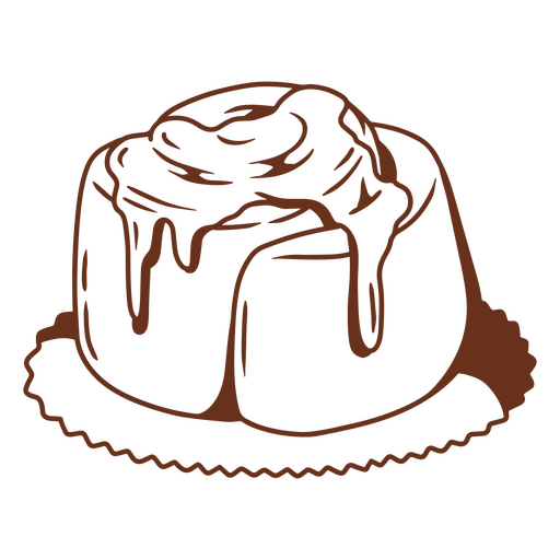 Ilustración de un delicioso rollo de canela Diseño PNG