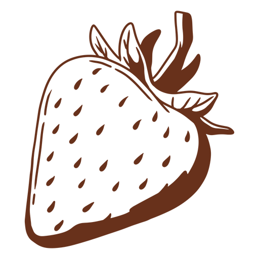 Brown strawberry design PNG Design