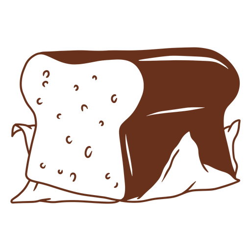 Brown loaf of bread  PNG Design