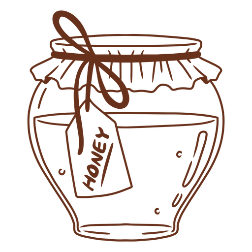 Honey jar brown design PNG Design