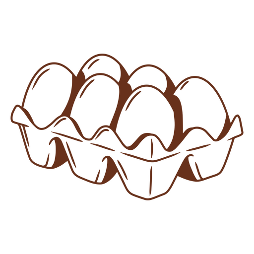 Design de caixa de ovos com ovos marrons Desenho PNG