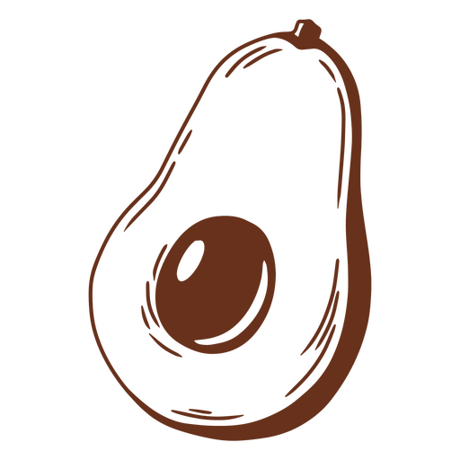 Brown avocado design PNG Design