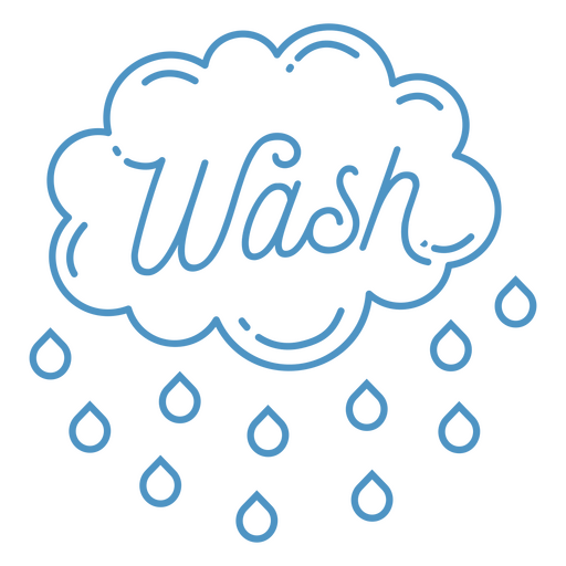 Rain cloud design Wash PNG Design