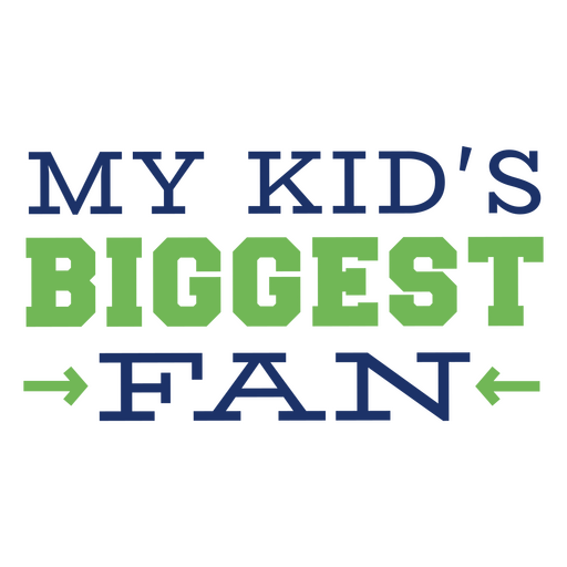 Fun kids fan quote design PNG Design