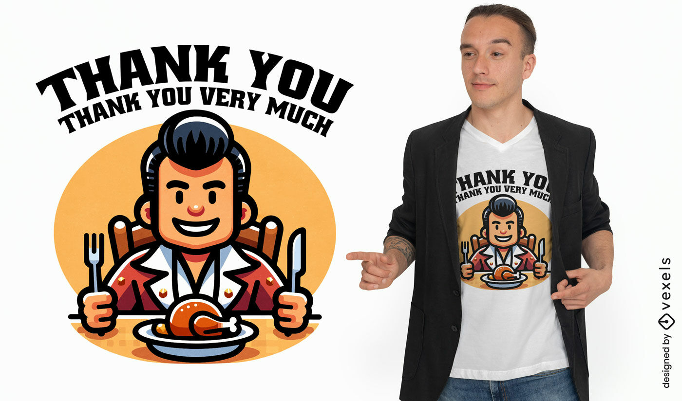 Cheerful food gratitud t-shirt design