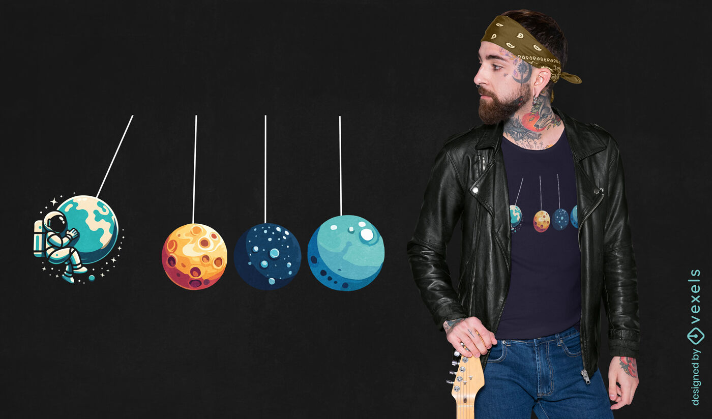 Planets mobile t-shirt design