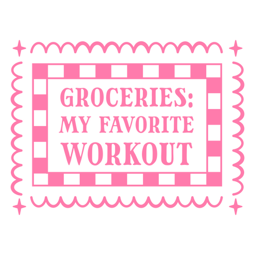 Grocery workout design PNG Design