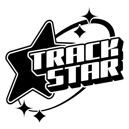 Design gráfico dinâmico de estrela de pista Desenho PNG