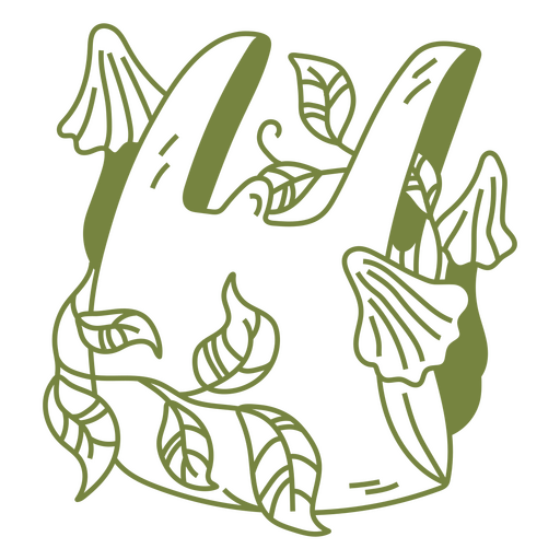 Botanisch inspiriertes, umweltfreundliches Taschendesign PNG-Design