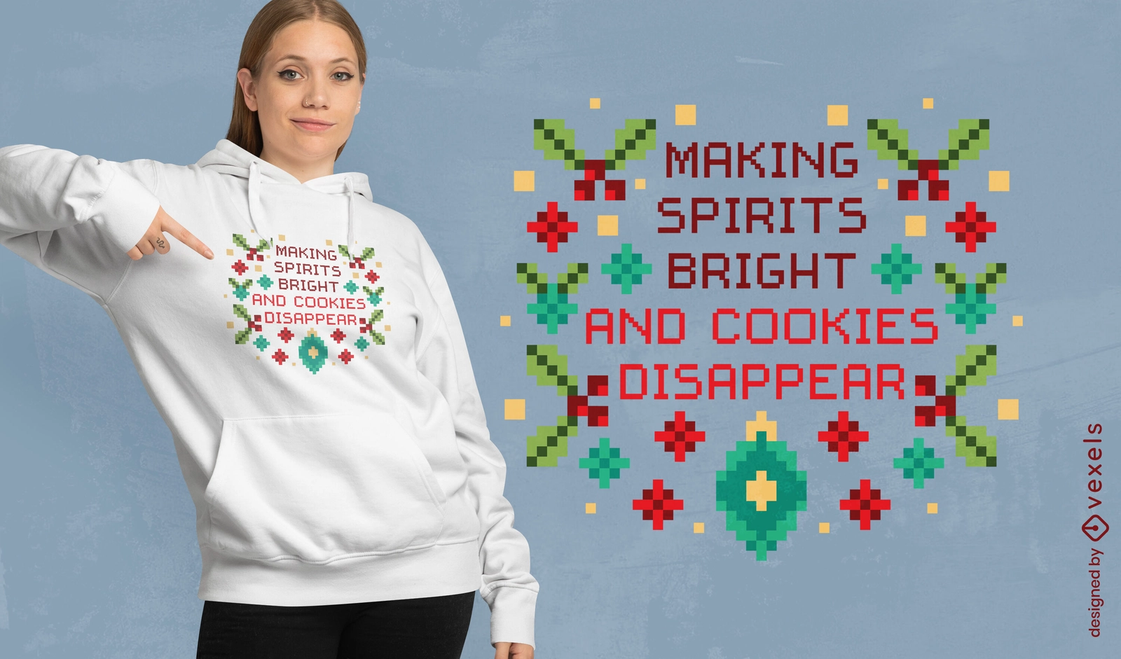 Cookies festive Christmas quote t-shirt design