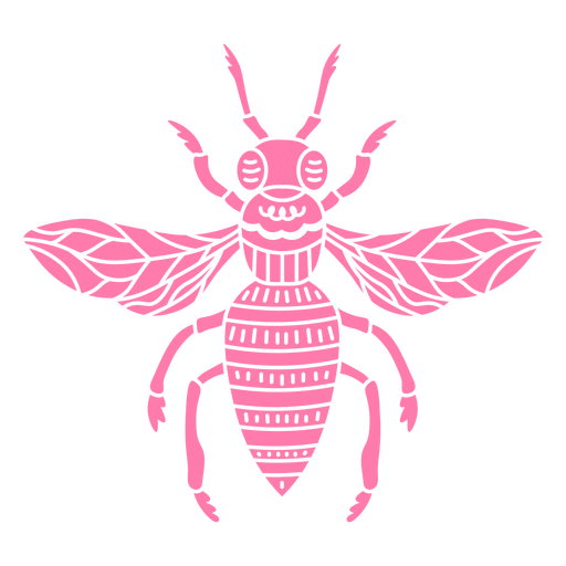 Leuchtend rosa Bienenillustration PNG-Design