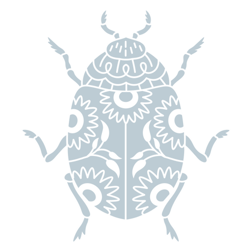 Floral patterned beetle design PNG Design