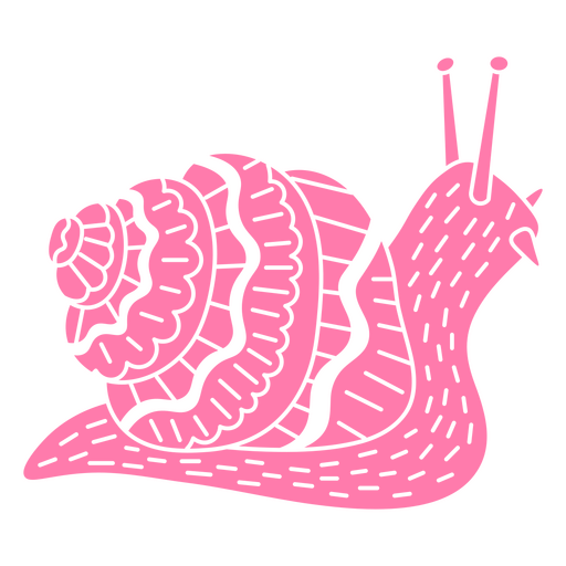 Ilustração de caracol decorativo rosa Desenho PNG