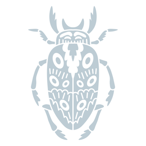 Light blue ornamental beetle illustration PNG Design