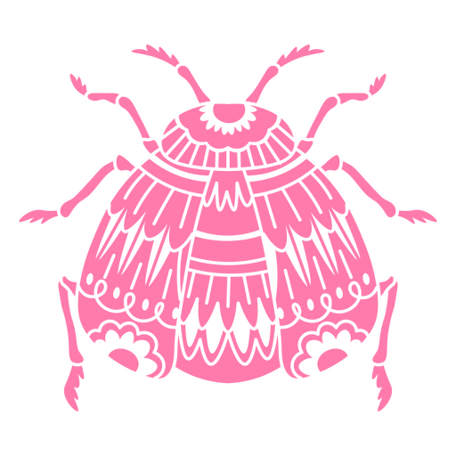 Leuchtend rosa Käferillustration PNG-Design