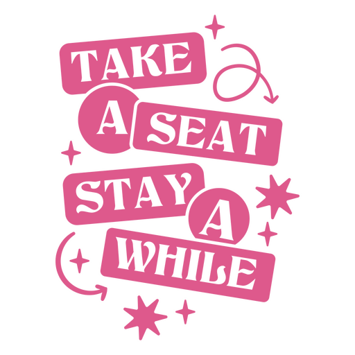 Playful seating invitation design PNG Design