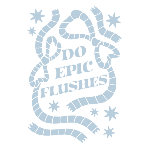 Diseño de baño divertido y humorístico con cita sobre descargas épicas. Diseño PNG