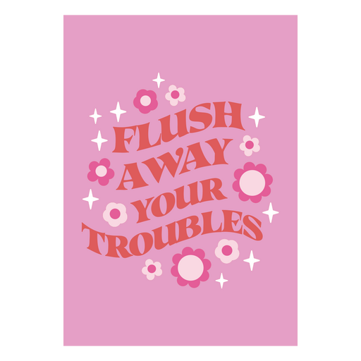 Diseño de cartel motivacional lúdico con elementos florales. Diseño PNG