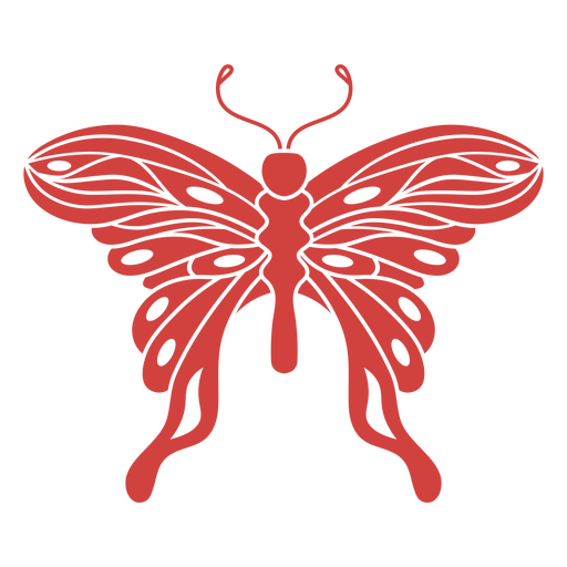 Desenho de borboleta vermelha grande Desenho PNG