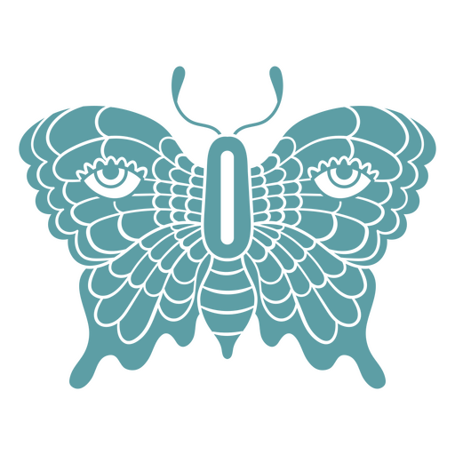 Blue butterfly eyes pattern design PNG Design