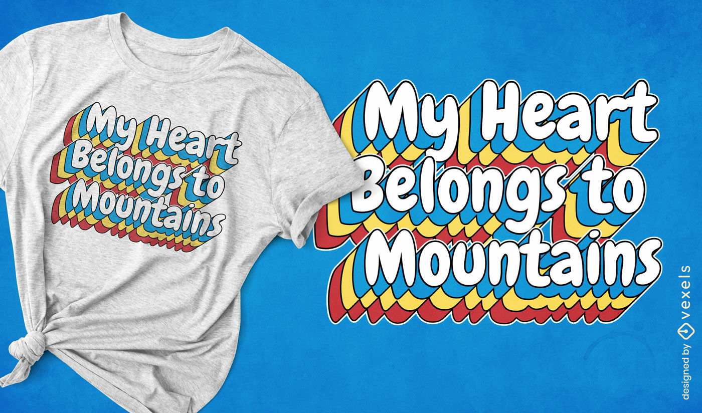 Mountain lover lettering t-shirt design