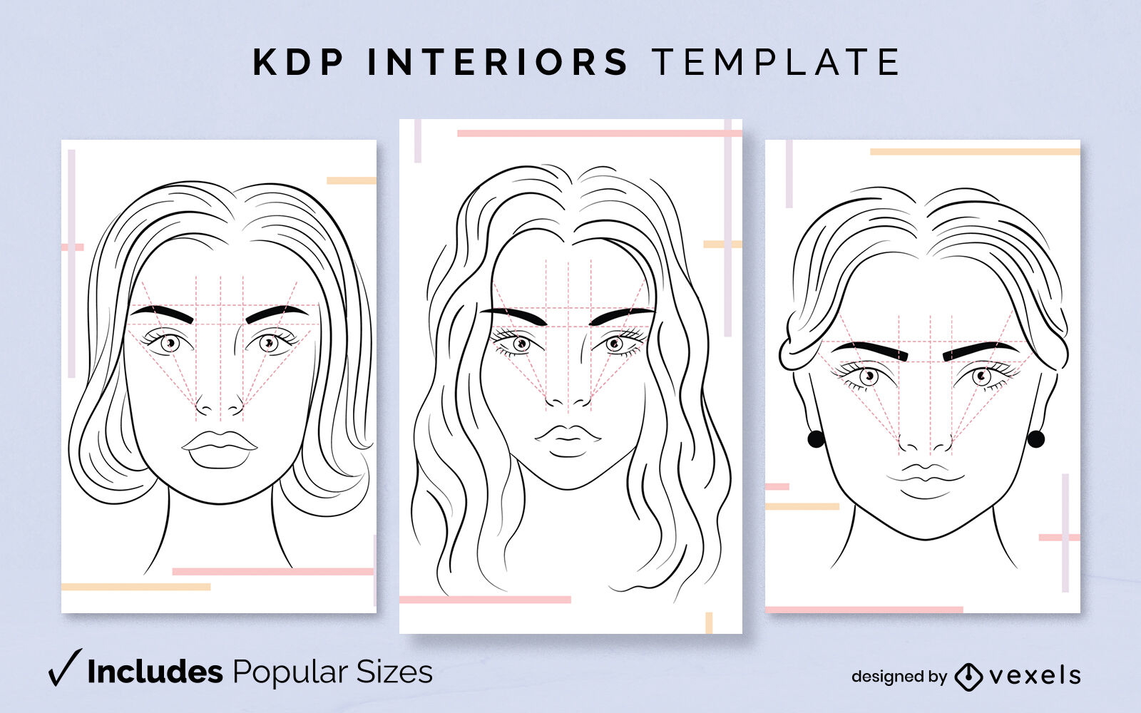 Makeup guide KDP interiors template design