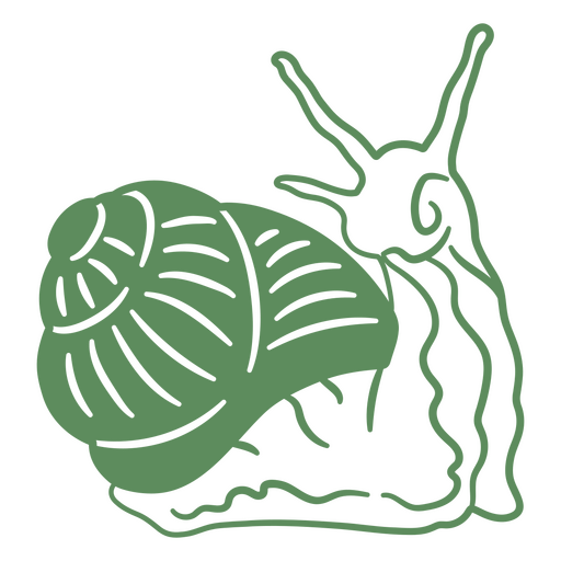 Green snail design PNG Design