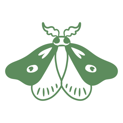 Green and black moth design PNG Design