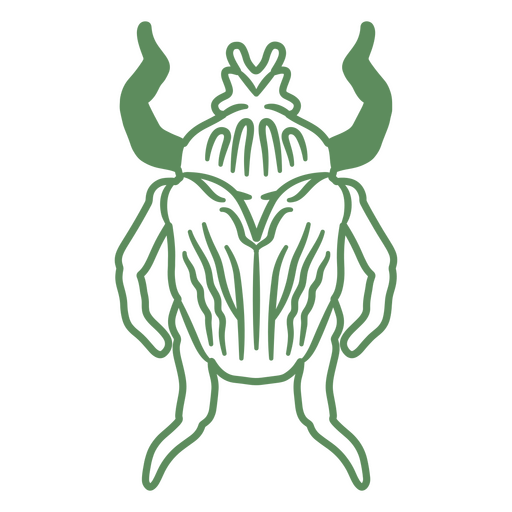 Green beetle design PNG Design