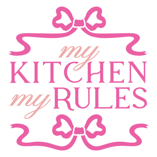 Minha cozinha rege o design rosa Desenho PNG