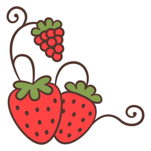 Cute strawberry design  PNG Design