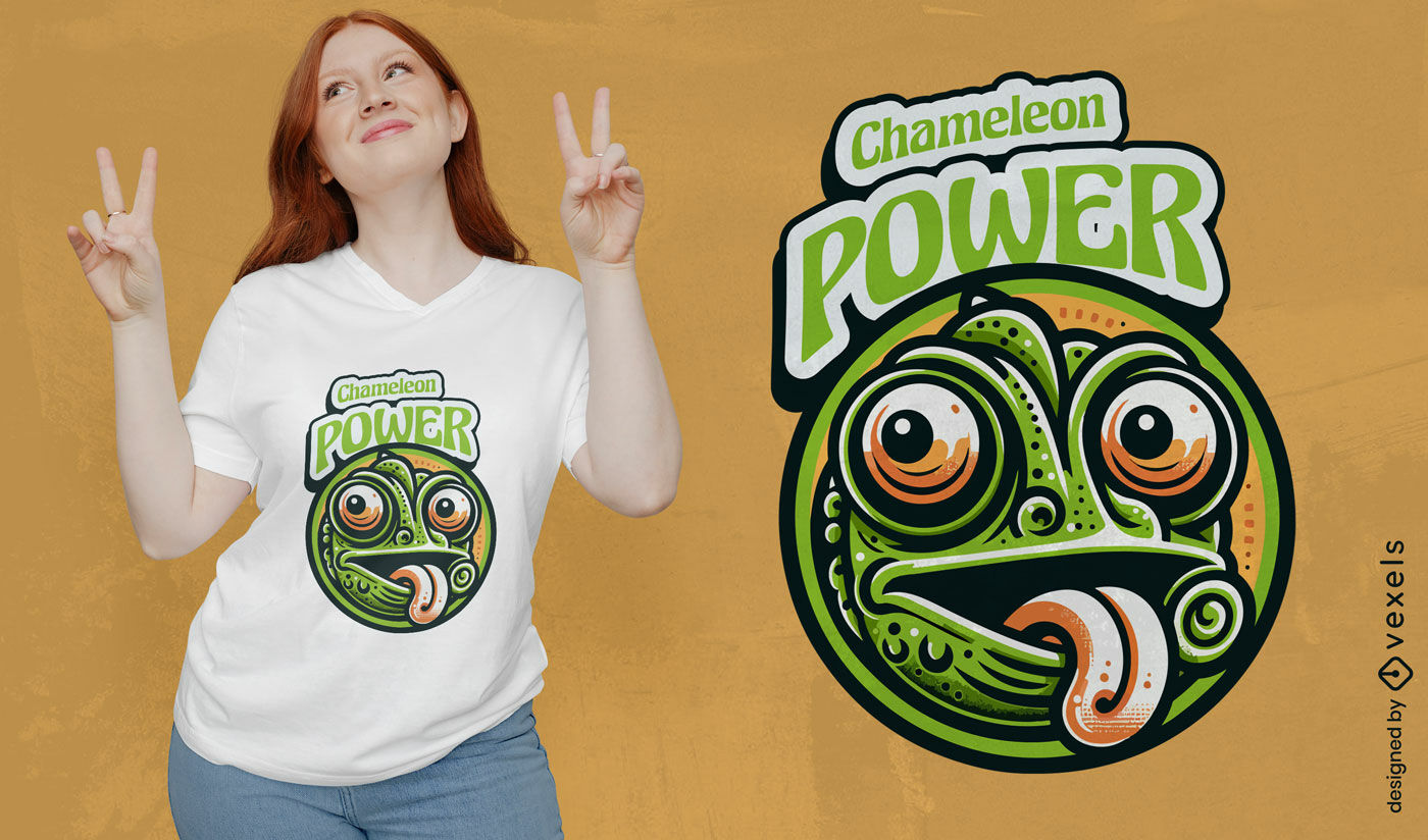 Chamäleon-Power-T-Shirt-Design