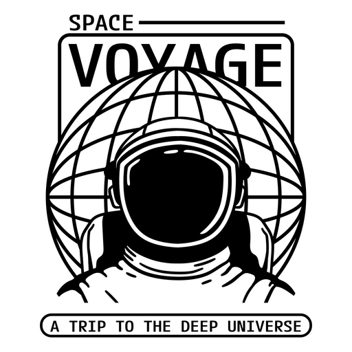Space voyage astronaut design PNG Design