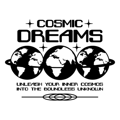 Design motivacional de sonhos cósmicos Desenho PNG