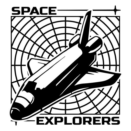 Space explorers shuttle design PNG Design