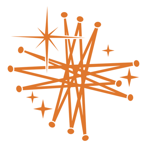 Orangefarbenes Atomic Starburst-Musterdesign PNG- Und SVG-Design Für T ...