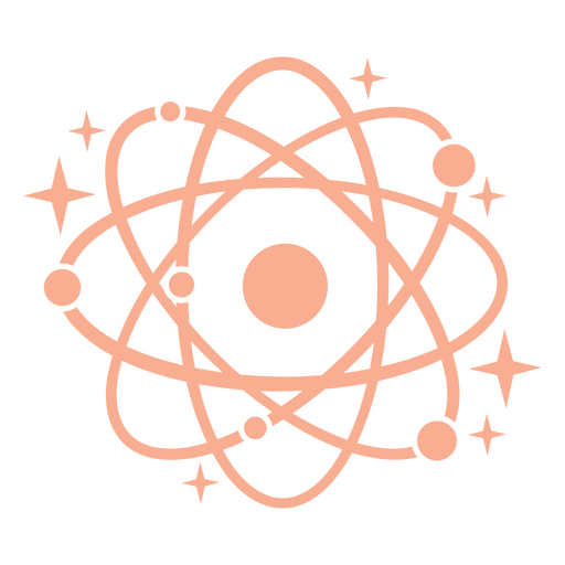 Diseño de ciencia atómica de color rosa Diseño PNG