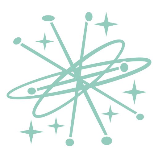 Scientific atomic model design PNG Design