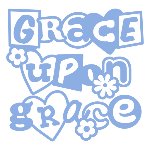 Verspieltes Typografie-Design mit Herzen und Blumen PNG-Design