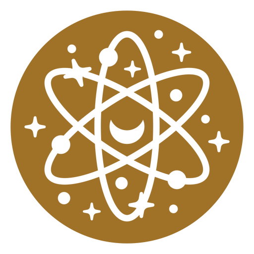 Wissenschaftliches Atom kreisförmiges Design PNG-Design