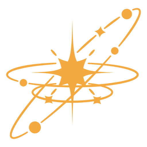 Solar system orange design PNG Design