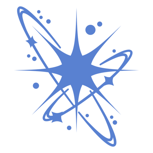 Design de estrela azul Desenho PNG