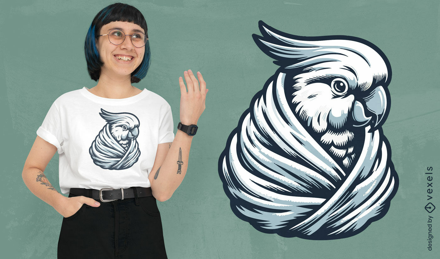 Cockatoo side profile t-shirt design