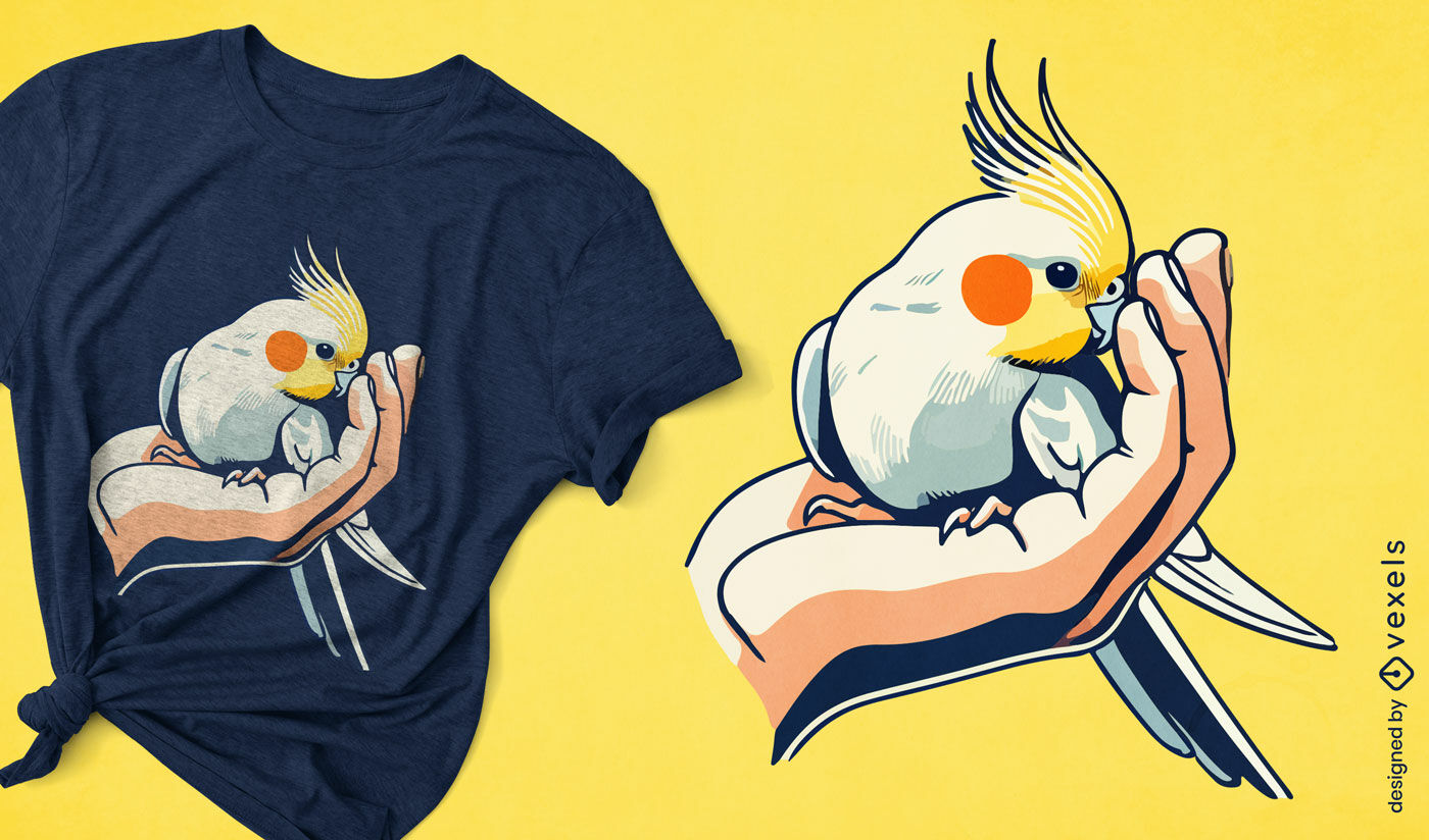 Gentle cockatiel pet t-shirt design