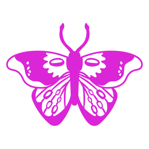 Pink butterfly cut out design PNG Design