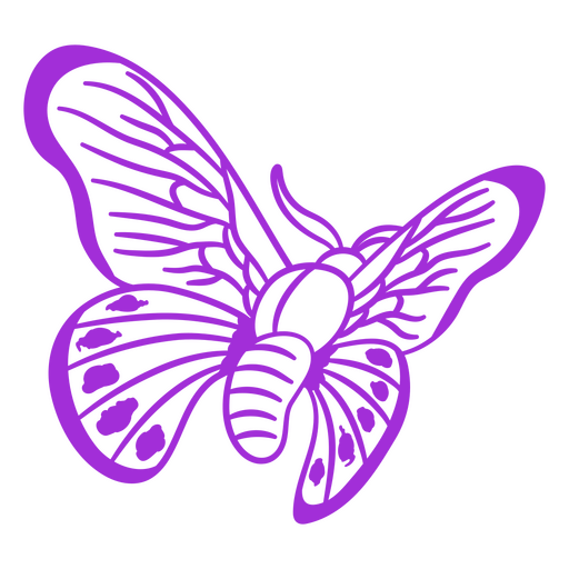 Purple butterfly cut out design PNG Design