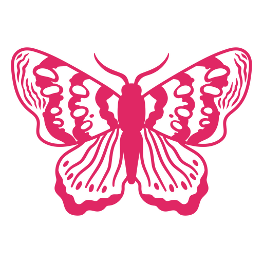 Diseño recortado de mariposa roja Diseño PNG