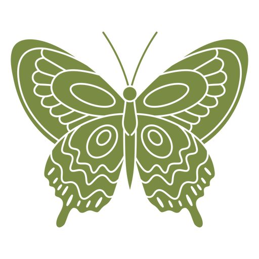 Design de borboleta verde vibrante Desenho PNG