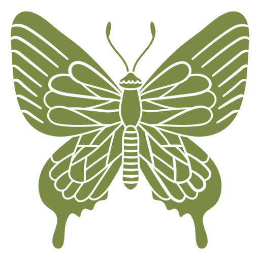 Green large butterfly design PNG Design