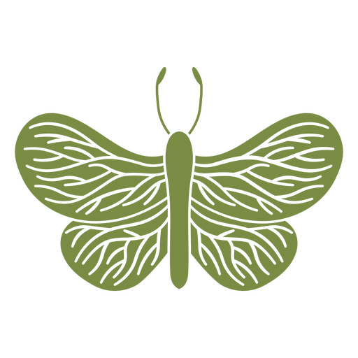 Green small butterfly design PNG Design